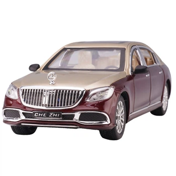 Chiyuchewan 1:24 масштаб Maybach S600 розкішний седан лита модель автомобіля іграшка подарунок для хлопчиків