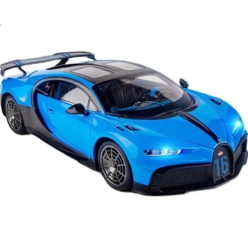 Детская модель автомобиля Heimanba Bugatti Chiron, масштаб 1:18, синяя, коллекционная, из сплава