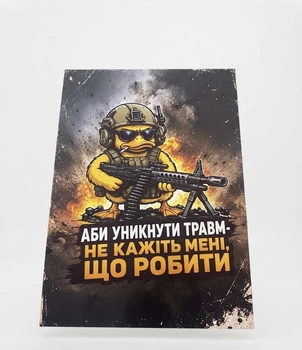 Металлическая табличка 20х29 см «Абы избежать травм — не говорите мне, что делать»