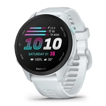 Смарт-годинник Garmin Forerunner 70 білі з силіконовим ремінцем кольору білого каменю (010-04307-01)