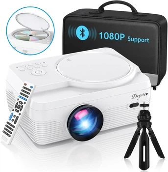 Проектор DXYIITOO S3, Full HD, Bluetooth, з вбудованим DVD-плеєром, 8500LM