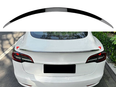 Спойлер лип для Tesla Model 3 2017-2024 ABS пластик, цвет черный глянец для Tesla Model 3 2017- (9098)