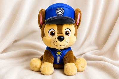 М'яка іграшка "Щенячий патруль" — Цуценя Гонщик (Chase Paw Patrol), 17 см