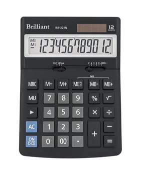 Калькулятор настольный 12,3х17,1 см 12 разрядов Brilliant BS-222N, 202048