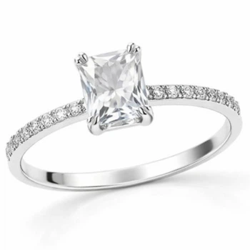 Каблучка срібна фантазія з фіанітами Silver Style 17.5 р. (11861.57 sku:2300103954018)