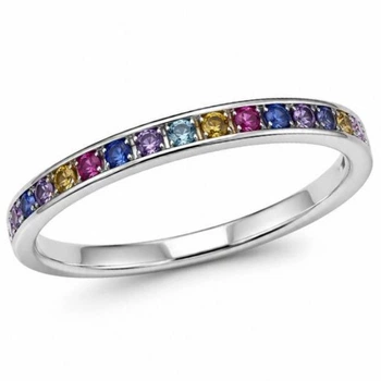 Каблучка срібна доріжка з фіанітами Silver Style 17.5 р. (100932.12 sku:2300103509508)