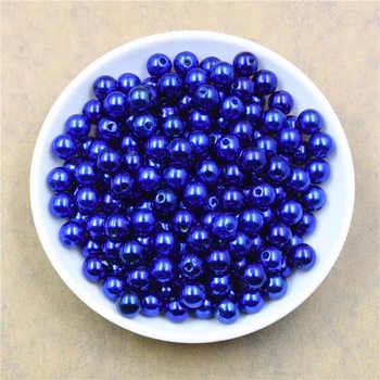 Перли сині намистини 8 мм 500 г (Blue-500/8)