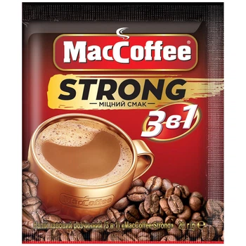 Кавовий напій MacCoffee 3 в 1 "Strong" розчинний 20г*25шт. (40)