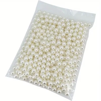 Перли молочної намистини 6 мм 500 г (Milk-500/6)