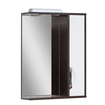 Зеркальный шкаф в ванную Van Mebles Венге 750x550 R с подсветкой, прямоугольный