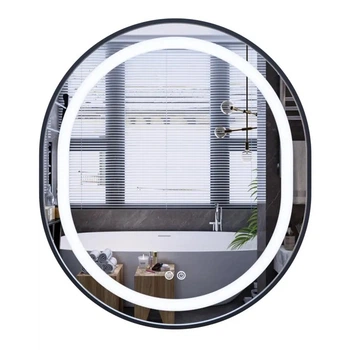 Зеркало для ванной комнаты Mixxus Ellipse MV05-80x70-REVERSE 800x700 овальное, с LED-подсветкой и антизапотеванием (MP6646)