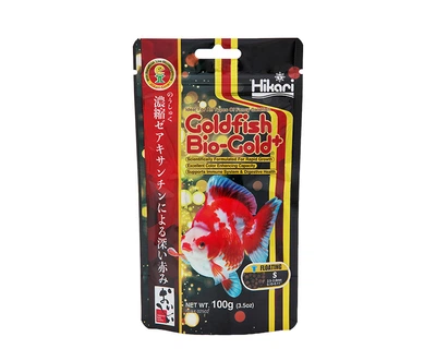 Корм плавающий Hikari Goldfish Bio-Gold Floating S 100g, гранулы 2,5-2,8 мм, усиливающий окрас золотых рыб