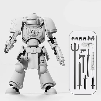 Екшн-фігурка-конструктор Galactic Warden рухома 13 см зі зброєю Білий