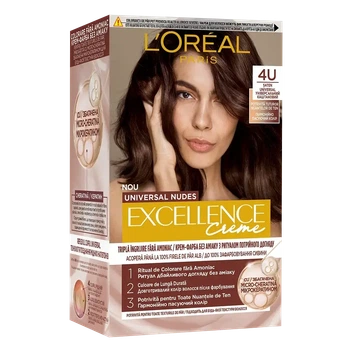 Краска для волос L'Oreal Paris Excellence Universal Nudes № 4U "Универсальный каштановый"