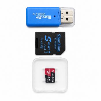 Картка пам'яті MicroSD 64GB Class 10 ShanDian + USB-картридер та SD-адаптер