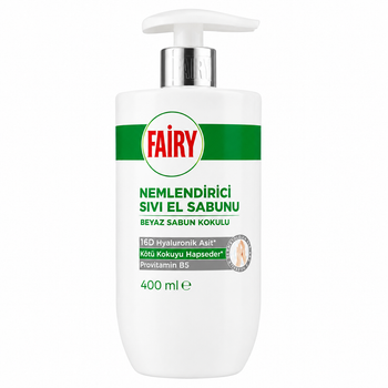 Увлажняющее жидкое мыло для рук Fairy White Soap, 400 мл