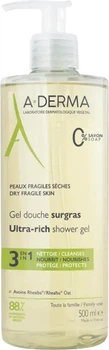 Гель для душу A-Derma Surgras Ultra-Rich 3 в 1 для атопічної шкіри 500 мл (3282770396539)