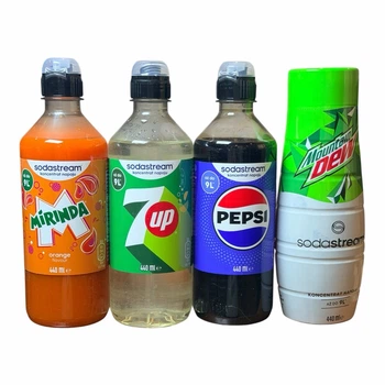 Набір сиропів Sodastream 4 штуки 4x MIRINDA, 7up, PEPSI, Mountain DEW 440ml*4