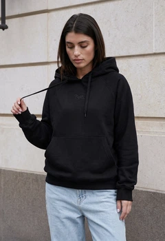 Женское Худи Стаф Черное С Логотипом Оверсайз Staff Amo Black Logo L (402619)
