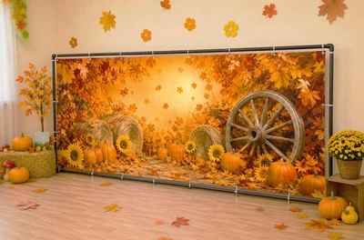 Баннер осенний для фотозоны PHOTODECOR «Сказка тыквенного королевства» 1 кв.м