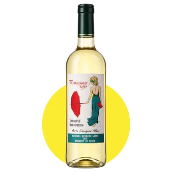 Вино Парагуас Роджо Айрен-Совиньон Блан/Paraguas Rojo Airen-Sauvignon Blanc белое полусухое, 0,75 л, 10,5%