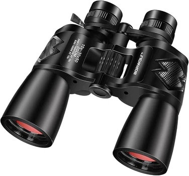 Бінокль BORWOLF 10-30X50 ED High Power HD Zoom — потужний бінокль із низькодисперсійною оптикою ED для подорожей, полювання