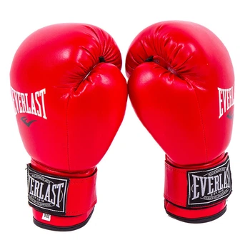 Боксерские перчатки спарринговые Everlast искусственная кожа 10 oz красные EVDX380-10R
