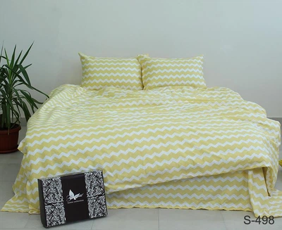 Комплект постільної білизни Tag Tekstil сатин люкс бавовна 1.5 сп. наволочки 70х70 (S498)