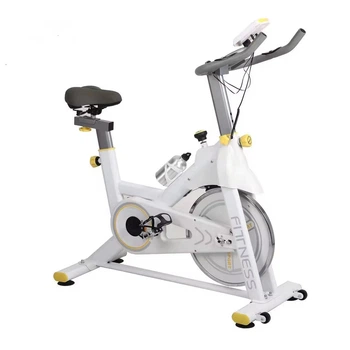 Велотренажер Everfit Spin Bike Q3 Белый с ременным приводом, ЖК-дисплеем, регулировкой скорости до 150 кг