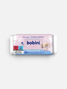 Гипоаллергенные влажные салфетки, Bobini (0+) (1939)
