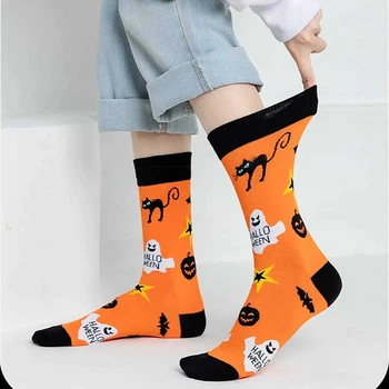 Високі шкарпетки на Хелловін Honey Fashion Accessories 37-43р помаранчевий (1-80/2)