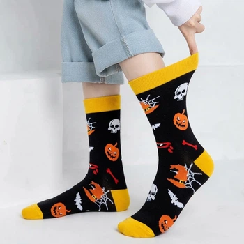 Високі шкарпетки на Хелловін Honey Fashion Accessories 37-43р чорний (1-80/1)