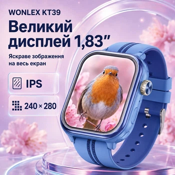 Детские смарт часы-телефон с GPS и видеозвонком, Play Market Wonlex KT39 4G Android pink