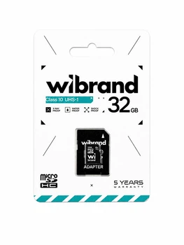 Карта пам'яті Micro SD 32Gb (10) (+adapter) Wibrand UHS-I (black)