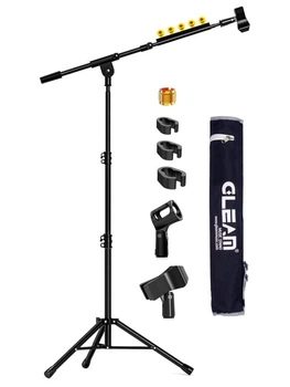 Микрофонная стойка GLEAM MIC-01 с треногой и бум-стрелом 51–186 см, универсальная