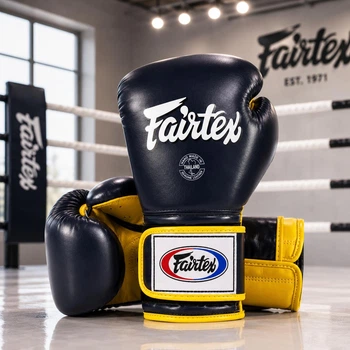 Боксерські рукавиці Fairtex BGV9 Mexican Blue/Yellow 10 унцій