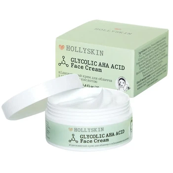Восстанавливающий крем для лица с гликолевой кислотой Hollyskin Glycolic AHA Acid Face Cream 50 мл