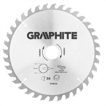 Диск пильний Graphite 57H679 216x30 мм 36z карбід кремнію