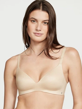 Бюстгальтер без косточек бесшовный Victoria's Secret 371519336 38B Бежевый (1161405673)