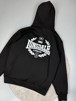 Мужское худи Lonsdale Черный Размер S (LNS008)
