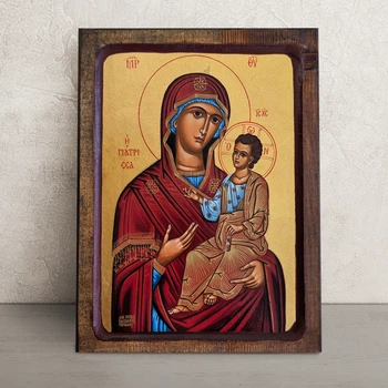 Писаная икона Божией Матери Целительница (Ятрисса) 22,5×28,5 см