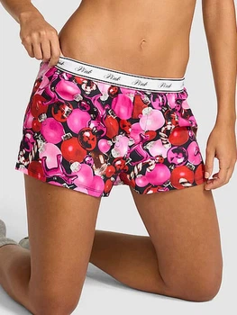 Пижамные шорты женские хлопковые Victoria's Secret 381653142 XS Розовый/ Красный (1161607018)