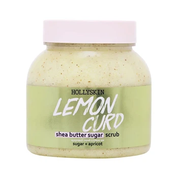 Сахарный скраб с маслом ши и перлитом Hollyskin Lemon Curd 300 мл
