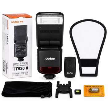 Вспышка Godox TT520 II + синхронизатор+ рассеиватель+bubble level+ батарейка (для камер Canon, Nikon, Sony, Fuji, Olympus)