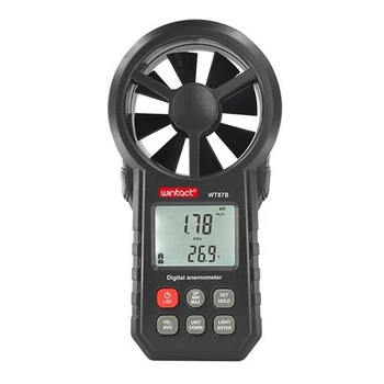Анемометр цифровий WINTACT WT87B чорний 0.3-30 м/с крильчастий з Bluetooth USB та вбудованим термометром 165x85x39 мм (112-163-WT87B)