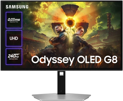 Монитор 27" Samsung Odyssey Gaming G80SH (LS27HG802SIXUA) -- 4K QD-OLED / 0.03 мс (GtG) / 240Гц / DCI 99% / DisplayHDR TrueBlack 400 / AMD FreeSync Premium Pro / Samsung OLED Safeguard+ / PIVOT / USB-C (98W)