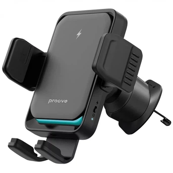 Uchwyt samochodowy Proove Sonic Pro 15W z funkcją ładowania bezprzewodowego Black (6901117856143)