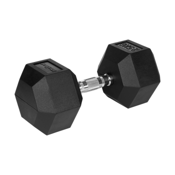 Гантель Rebel HEX 25 кг чавунна з гумовим покриттям, шестигранна