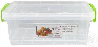 Контейнер плоский Ал-Пластик Elit плоский Безбарвний 2.2 л (21199)