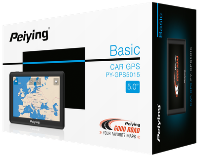 GPS-навігатор Peiying Basic з картою Європи 5 дюймів Чорний (PY-GPS5015.1)